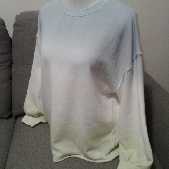 Rails Reeves Blue Mint Dip Dye Sweatshirt Size Small - Picture 6 of 11